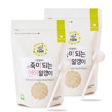그린원푸드 죽이되는 현미알갱이 이유식용쌀, 2개, 250g