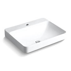 科勒白色 Forefront 矩形頂碗洗臉盆, 1個