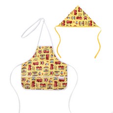 A.Plum 孩童防水圍裙+頭巾套組, AH012