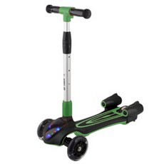 어린이 LED제트스쿠터 킥보드, 블랙그린