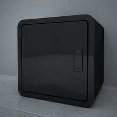 CUBICS 3格置物櫃 基本款, 全黑, 1個