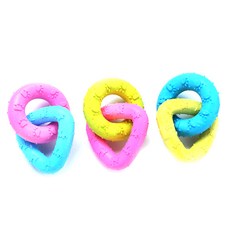 Bycell橡皮圈圓三角寵物玩具, 隨機發貨, 3片