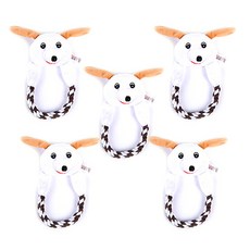 Bycell圓形繩子嗶嗶聲寵物狗玩具 10*20cm, 狐狸, 5件