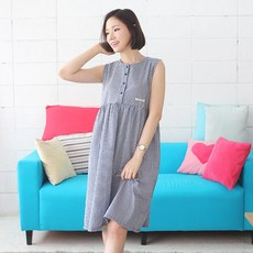 PANG PANG SHOP 孕婦款泡泡紗吊帶連身裙