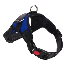 PETSLAND Rush 中大型犬胸背帶, 藍色