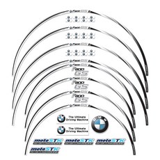 스텝원 모토스티커 오토바이 BMW휠스티커 21-17인치 F800GS, 검정, 1세트