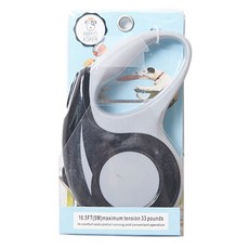 ABM 반려견 자동 리드줄 5m, 블랙, 1개