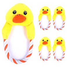 Bycell寵物玩具圓形繩子嗶嗶聲 10*20cm, 小雞, 5件