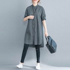 엄짱 임산부 반팔 시크카라롱남방