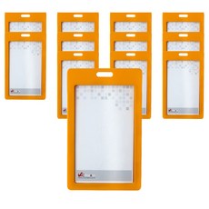 VICDREAM 6612 彩虹ID員工證卡套名牌 直式, 橘色, 12入