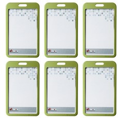 VICDREAM 6042 金屬ID員工證卡套名牌 直式, 金屬綠, 6入