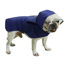 DogLemi Pets Land 斗篷式寵物狗雨衣, 海軍藍