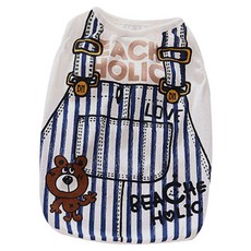 노랜드 RM 캐쥬얼 쿠튼 반려견 조끼, 스트라이프, 1개