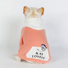 NOLAND KAI 可愛寵物狗連帽T恤, 粉紅色