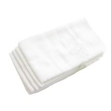 竹節棉布尿墊, 白色, 4入