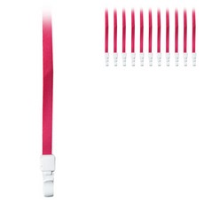 VICDREAM 彩色名牌頸掛繩, 粉紅色, 12入