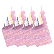 H Ground掛式擦手巾, 野餐小狗粉紅色, 4件