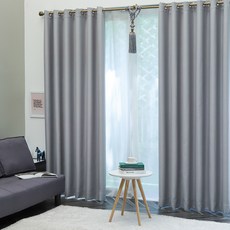 VIEW HOUSE 清醒遮光窗簾 2 張普通套組, 淺灰