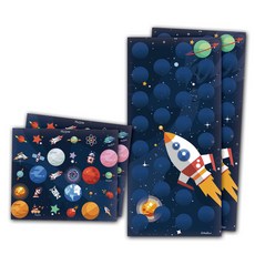 Mellow 宇宙系列獎勵貼紙 2入組, 太空船, 1套