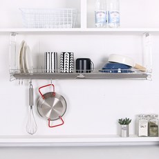 韓國製 Living Happy 多功能滑動式水槽架 800 + 水槽6捲架, 銀色 + 灰色