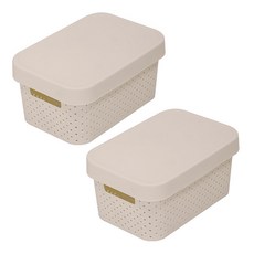 커버 바스켓, 브라운, 소(15 x 23.5 x 12.5 cm), 2개