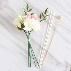 모리앤 비누꽃 플라워 디퓨저리드, 화이트, 1개