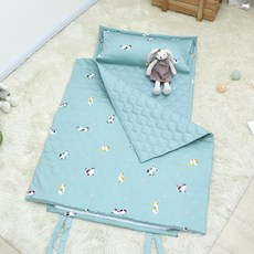 이블랑 낮잠이불세트 일체형, 캣썸 민트