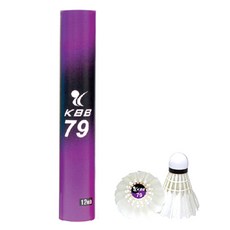 韓國KBB79 羽毛球12入, 混色, 1個, 12件