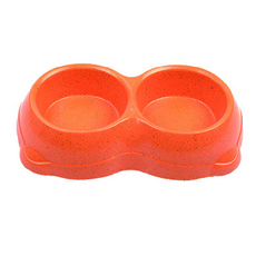 러브옥스 밤부더블 반려견 식기, 오렌지, 1개