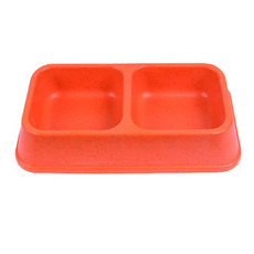 러브옥스 밤부베이직 반려견 식기 L, 오렌지, 1개