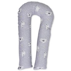 ECONY HOUSE 北極熊U型身體枕套, 灰色的