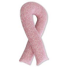 ECONY HOUSE 幾何圖形U型身體枕套, 粉色的