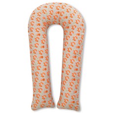 狐狸印花U型身體枕套, 橘子