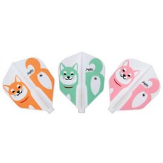 핏플라이트 저글러 Colorful shiba 쉐이프 다트플라이트, 화이트, 3개