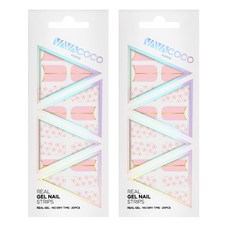 VAVACOCO 凝膠美甲貼, 純淨新娘寶寶粉, 2個