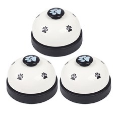 Bycell小狗訓練用品響鈴, 白色 黑色, 3片