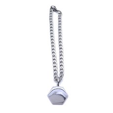 하온펫 큰 육각형 팬던트 강아지 목걸이 L H, 1개