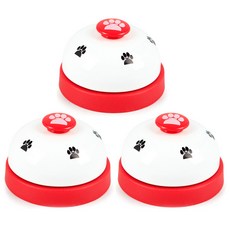 Bycell小狗訓練用品響鈴, 白紅, 3片