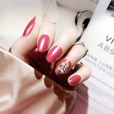 aryko Move Biz Jewelry Point Nail Tip B Type 18p, 粉色的, 1個