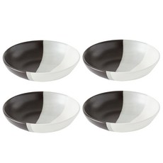 SOILBAKER 質感拼色餐盤 L號, 黑+白+灰, 4件