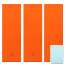 Songwol 松月 Arnaldo Bassini運動毛巾 橘色 3入+素色抹布 天空藍, 1組