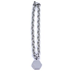 하온펫 팬던트 강아지 목걸이 XL, 작은육각형J, 1개