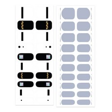 Babacoco 凝膠美甲貼 科學世界黑 + 夜之女王, 混合色, 1個