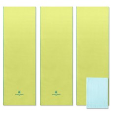 Songwol 松月 arnaldo bassini運動毛巾 淺綠色 3入+素色抹布 天空藍, 混色, 1組