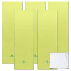 Songwol 松月 運動毛巾 黃色 5入+飯店擦手巾, 混色, 1套