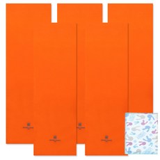 Songwol 松月 Arnaldo Bassini運動毛巾 5入+空氣感搓澡海棉 隨機出貨, 橘子, 1套