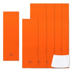 Songwol 松月 Arnaldo Bassini運動毛巾 橘色 10入+韓國產方巾 白色, 混色, 1組