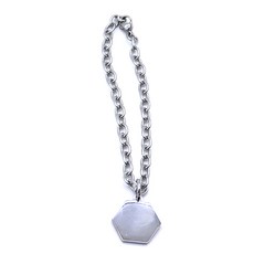 하온펫 큰 육각형 팬던트 강아지 목걸이 I XS, 1개