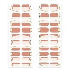 VAVACOCO 混搭時尚層次感凝膠美甲貼, 乾燥玫瑰粉, 2個