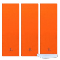 Songwol 松月 運動毛巾 3入+天藍色毛巾, 橘子, 1套